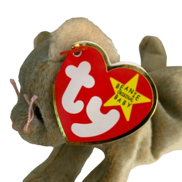 Scat the Cat Retired TY Beanie Baby 1998 PE Pellets Excellent Cond Pink Whiskers - Picture 4 of 8